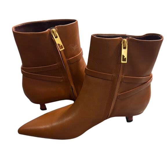 Franco Sarto L-Marnie Brown Leather Booties - US 7.5 - Picture 7 of 9